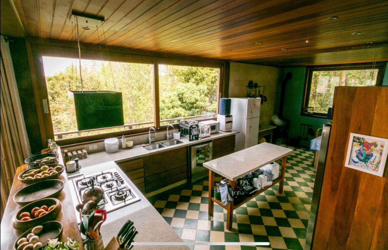 Vila Casa De Vidro Com Vista Mantiqueira - Com Cafe E Staff Campos do Jordão Exteriér fotografie